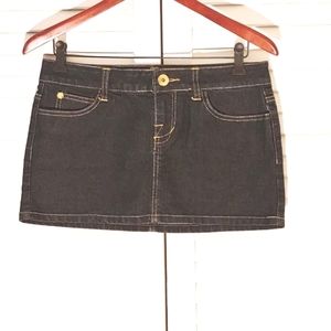 Jean Skirt w/Gold Stitching